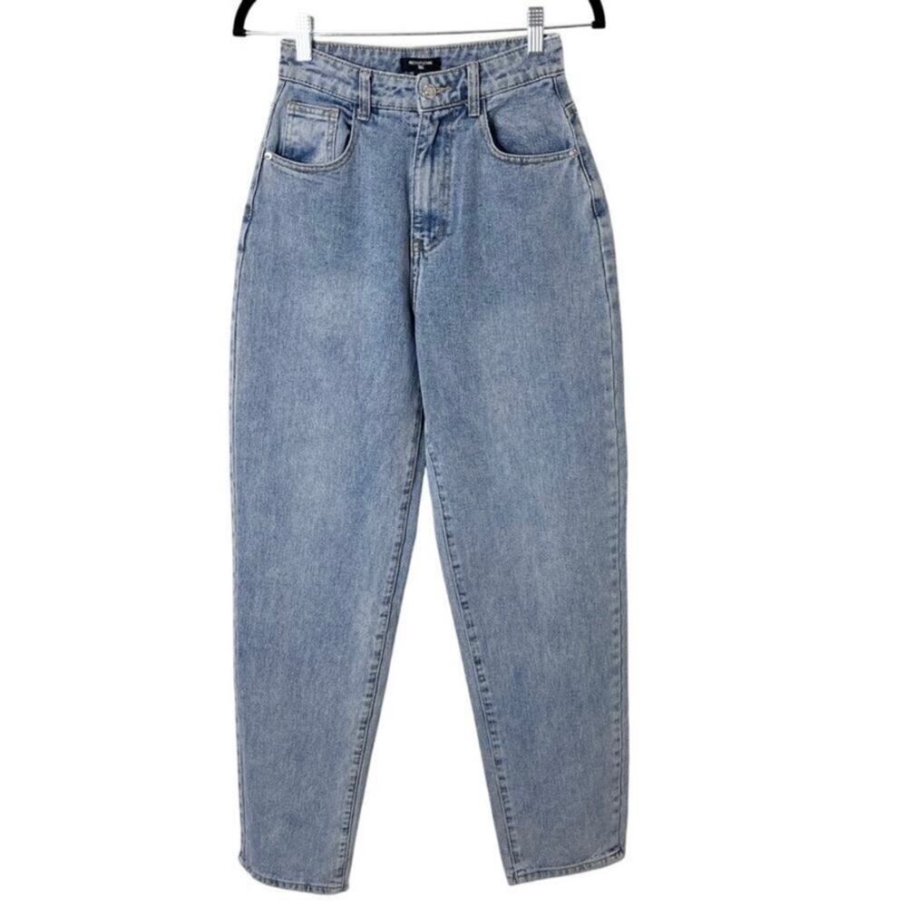 PrettyLittleThing Womens Mom Jeans 2 Tall High Rise Tapered Straight Retro 80s - Picture 2 of 6